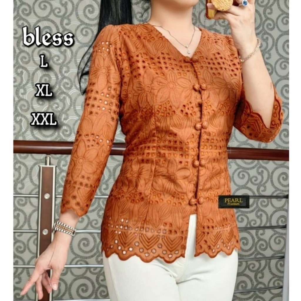 SHOOPI ATASAN KATUN BOLONG /BAJU blus KEBAYA KATUN BANGKOK