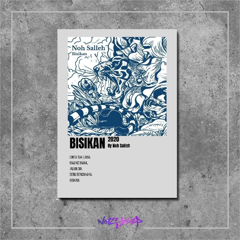 Hiasan Dinding bingkai kayu Cover Album Musik Poster Bisikan by Noh Salleh wall decor notsleep store