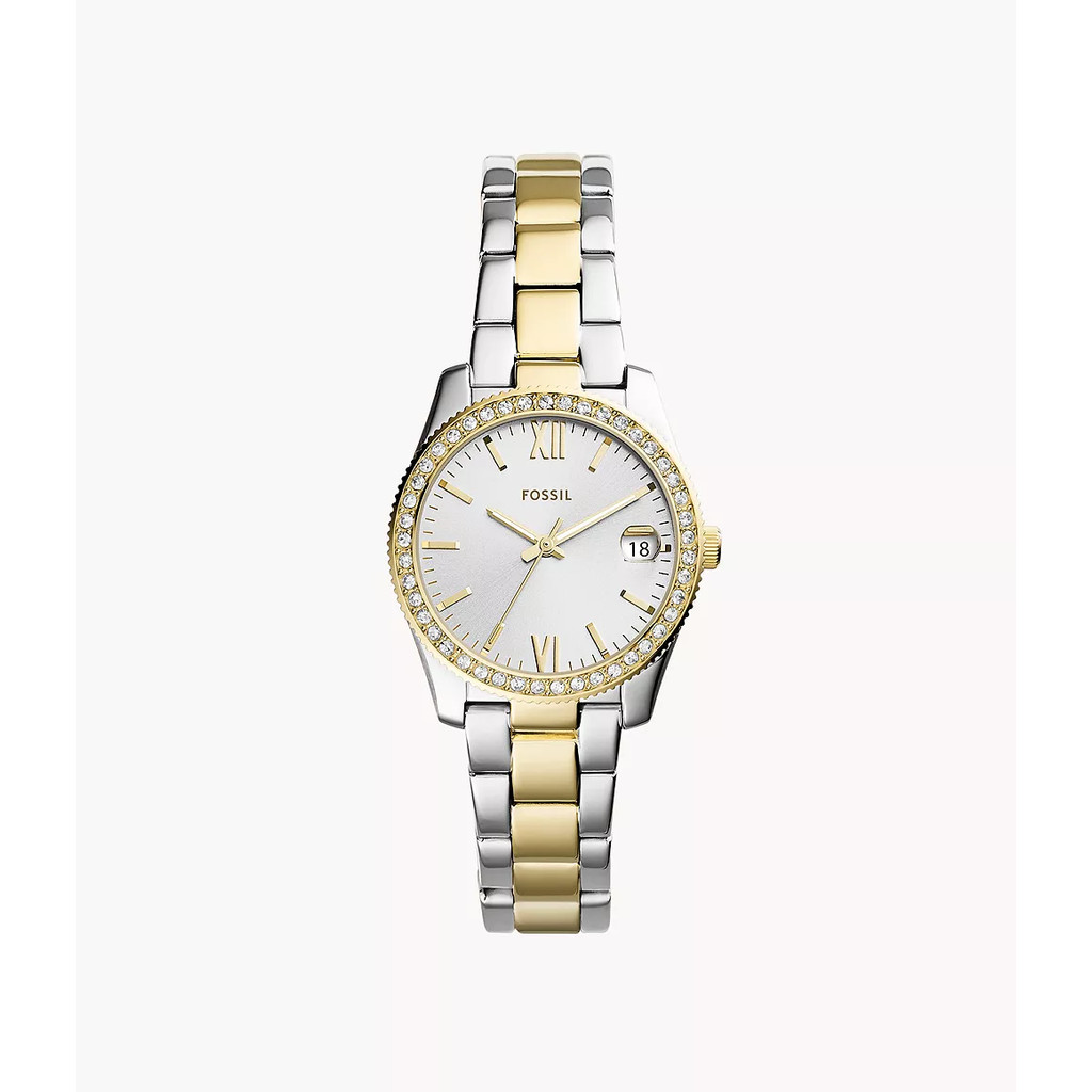 Fossil Scarlette Mini Silver 2 Tone Jam Tangan Wanita 32MM ES4319