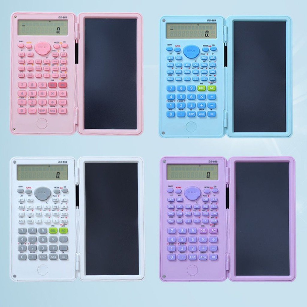 

KALKULATOR ILMIAH 2IN1 FOLDABLE DENGAN WRITING PAD LIPAT FREE PENSIL TULIS