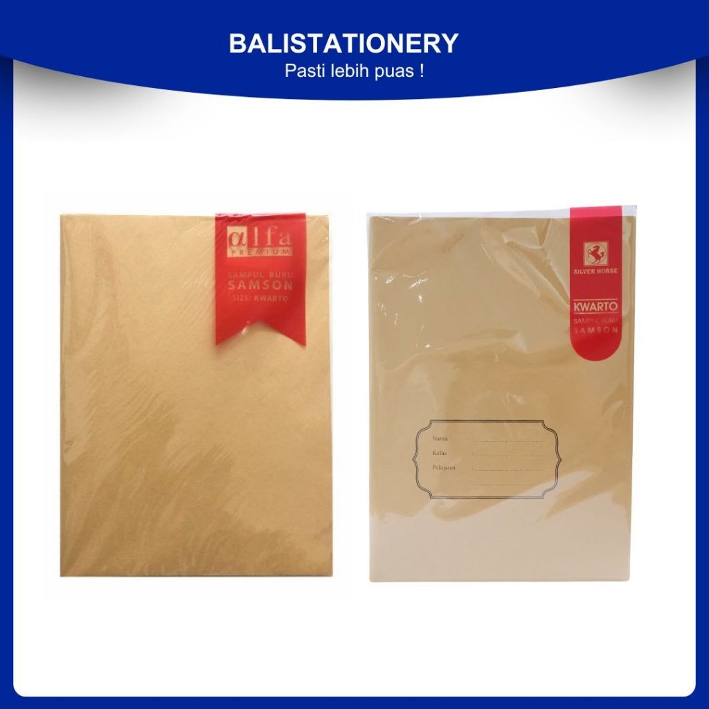 

Sampul Buku Samson Coklat Kwarto Quarto / Boxy isi 20 lembar