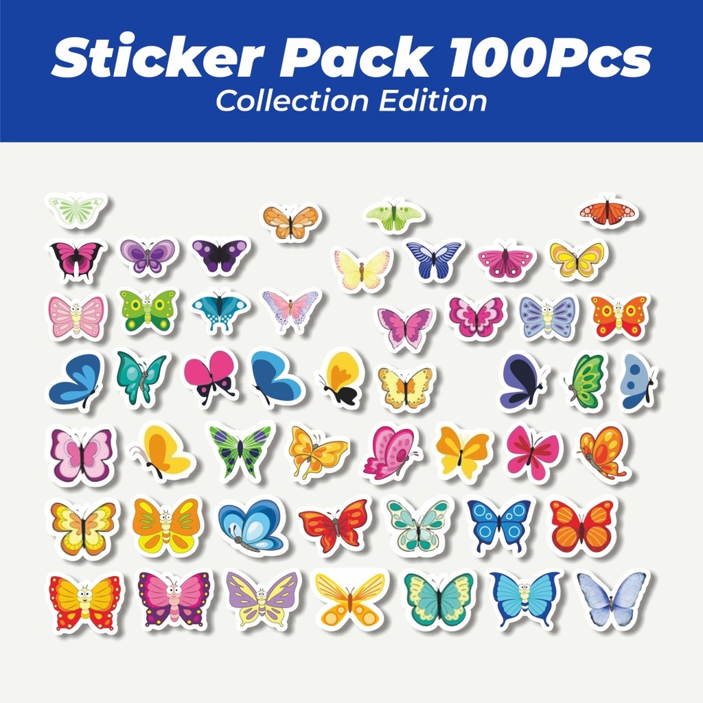 

Hot Stiker Hewan Butterfly [Kupu Kupu] Lucu Anti Air Stikers Berperekat Waterproof Sticker Decal Buat Motor Helm Buku Journal Koper Casing HP Laptop Botol Minum