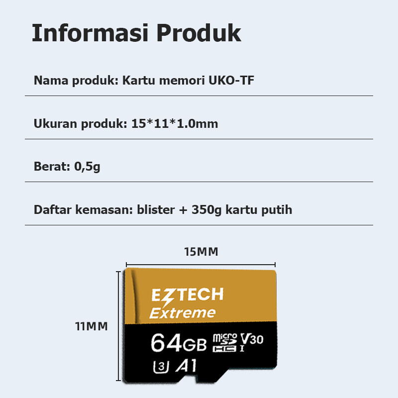 HighSpeed Memory Card HP Kartu Memori 32GB/64GB/128GB SdCard 240Mbps Original [EZTECH]CO