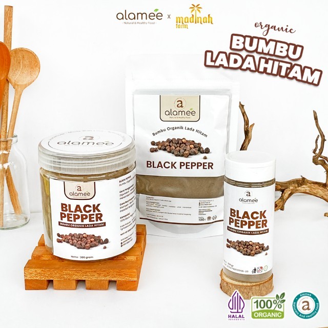 

ALAMEE Blackpepper Powder Lada Hitam Bubuk Black Pepper Bumbu Dapur Instan madinah