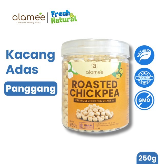 

ALAMEE Kacang Arab Panggang Roasted Chikpea Kacang Adas Gurih Matang Siap Makan PREMIUM 250gr fresh and natural