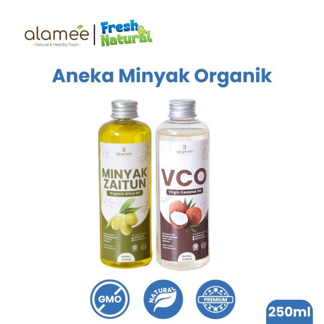 

ALAMEE Virgin Coconut Oil Minyak Zaitun Kelapa Murni Extra VCO Dapat Di minum Di masak Organik 250ml fresh and natural