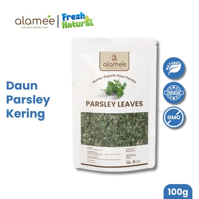 

ALAMEE Parsley Kering Dried Persley Flakes Daun Peterseli Leaves Bumbu Dapur Garnish Organik 100g fresh and natural