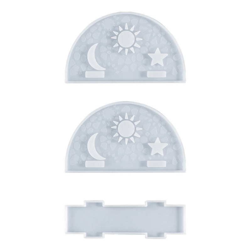 

Foldable Silicone Mold Star and Moon Napkin Storage Rack Mould Practical Paper Towel Stand Making Mould for DIY Lovers