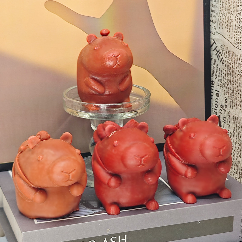 

3D Animal Capybara Silicone Candle Mold Three.Dimensional Animal Aromatherapy CandleSilicone Mold Craft Soap Plaster MakingMold