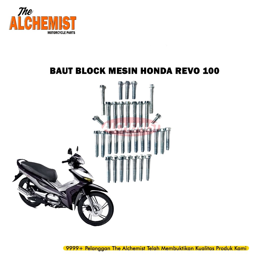 COD Baut Block Mesin Honda Revo AT / Baud Bak Mesin Kanan Kiri Revo AT 1 Set / Baud Baut Block Mesin