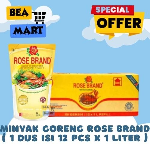 

[ INSTANT ONLY ] Minyak Goreng ROSE BRAND 1 Dus Isi 12 Pcs x 1 Liter | Kemasan Refill RoseBrand Pouch 1 Karton 1L 1 Lt Promo