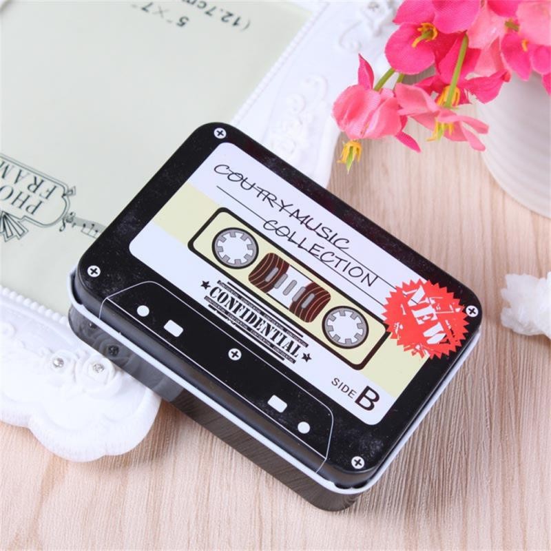 1Pcs Cartoon Rectangular Tinplate Box Creative Mini Card Storage Box Packaging Tin Box Hairpin Jewel