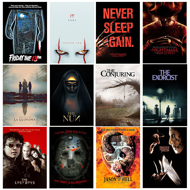 

Classic Horror Movie Collection The Conjuring/The Nun Poster and Prints Canvas Painting Wall Art Pictures Home Dorm Decor