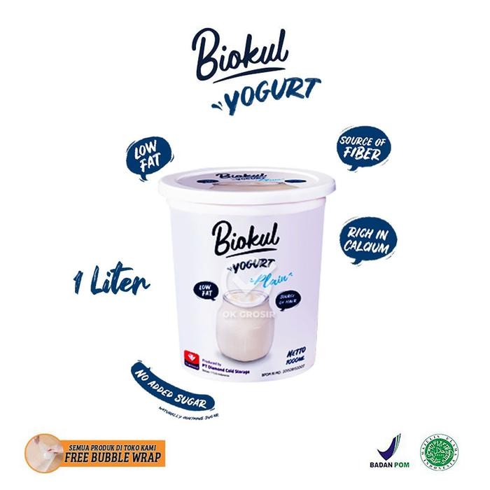 

Biokul Yogurt Plain Rendah Lemak 1 liter [KHUSUS GOSEND & GRABEXPRESS] - STIRRED 1L