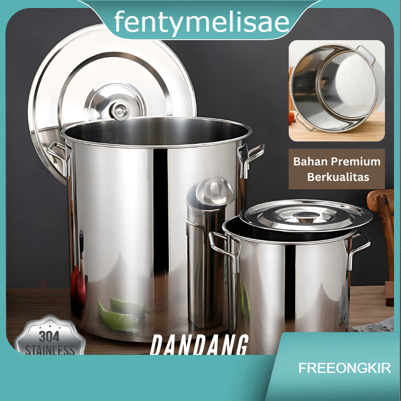 fentymelisae  Panci Dandang Bakso Stainless Steel SUS304 Tebal Dandang Jualan