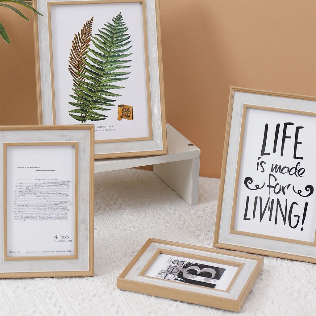 

Natural Wooden Picture Frames Classic Photo Frame For Wall Hanging With Plexiglass Pictures Frame Photo Decor