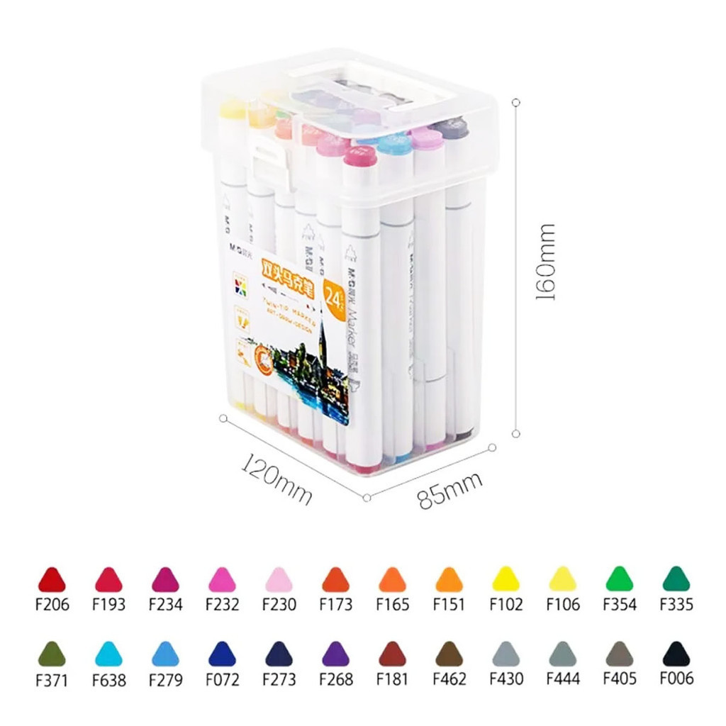 

ALAT MELUKIS Spidol Warna 2 Sisi Marker M&G APMV0901/0902/0903/0907 Isi 24/36/48/108 Warna BEST SELLER