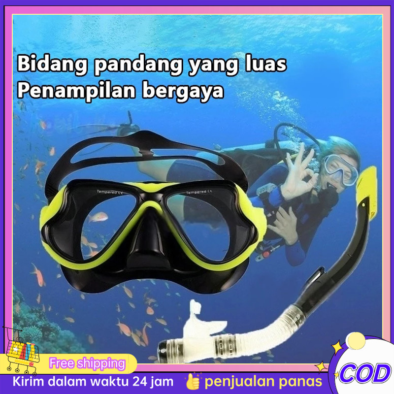 Kacamata Snorkeling PVC Kacamata Renang Snorkel PVC Perlengkapan Menyelam Peralatan Selam Snorkel Ke