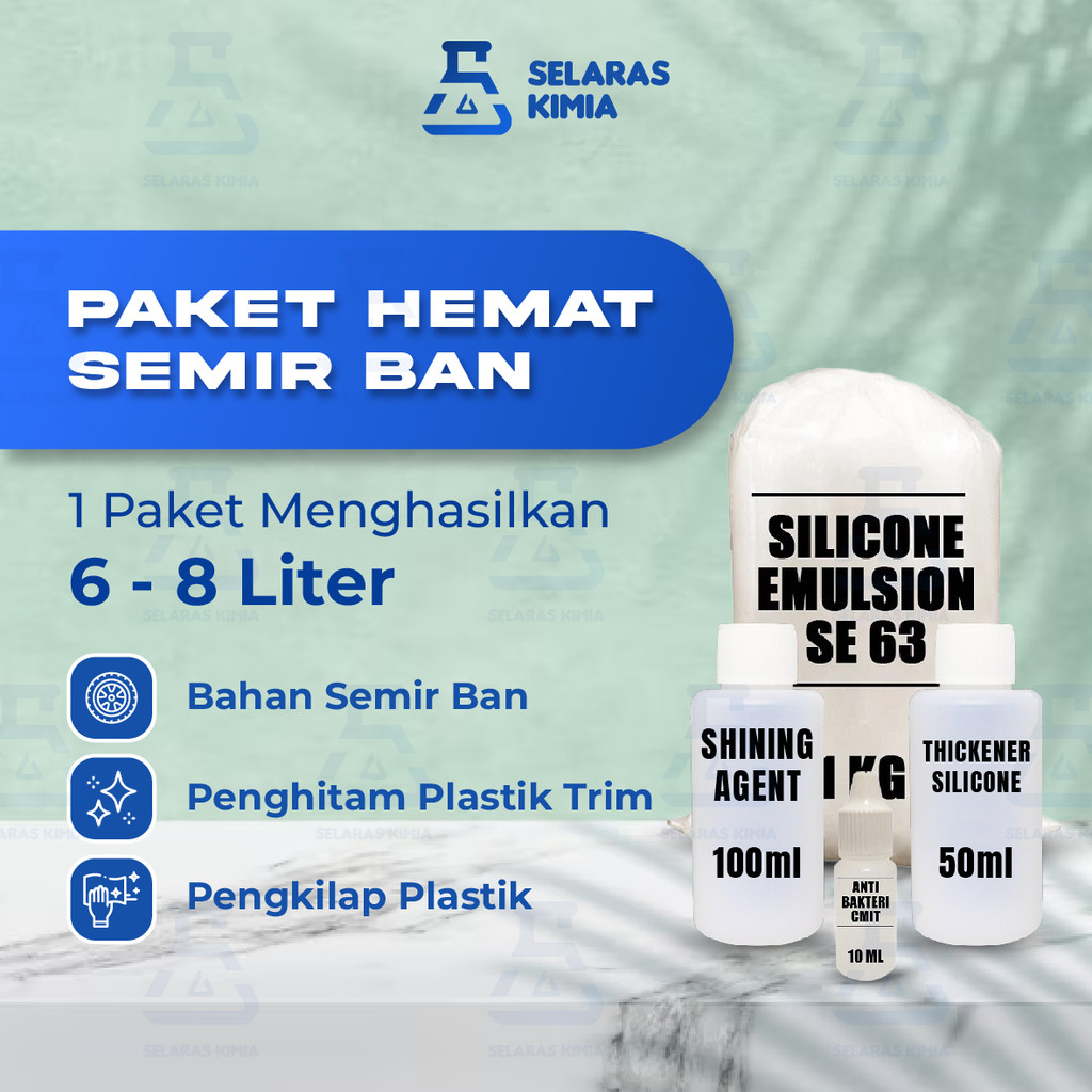 Paket Hemat DIY Semir Ban (Semir Ban SE 63, THK, Shining Agent, CMIT)
