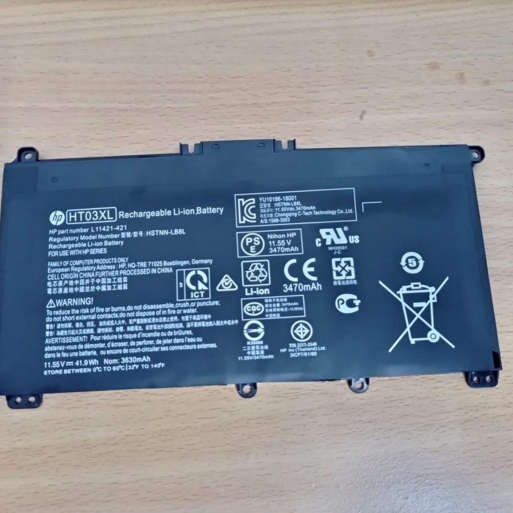 Hp Batre Baterai Laptop notebook HP Pavilion 14s-dk0115au - code baterai HT03XL Oem