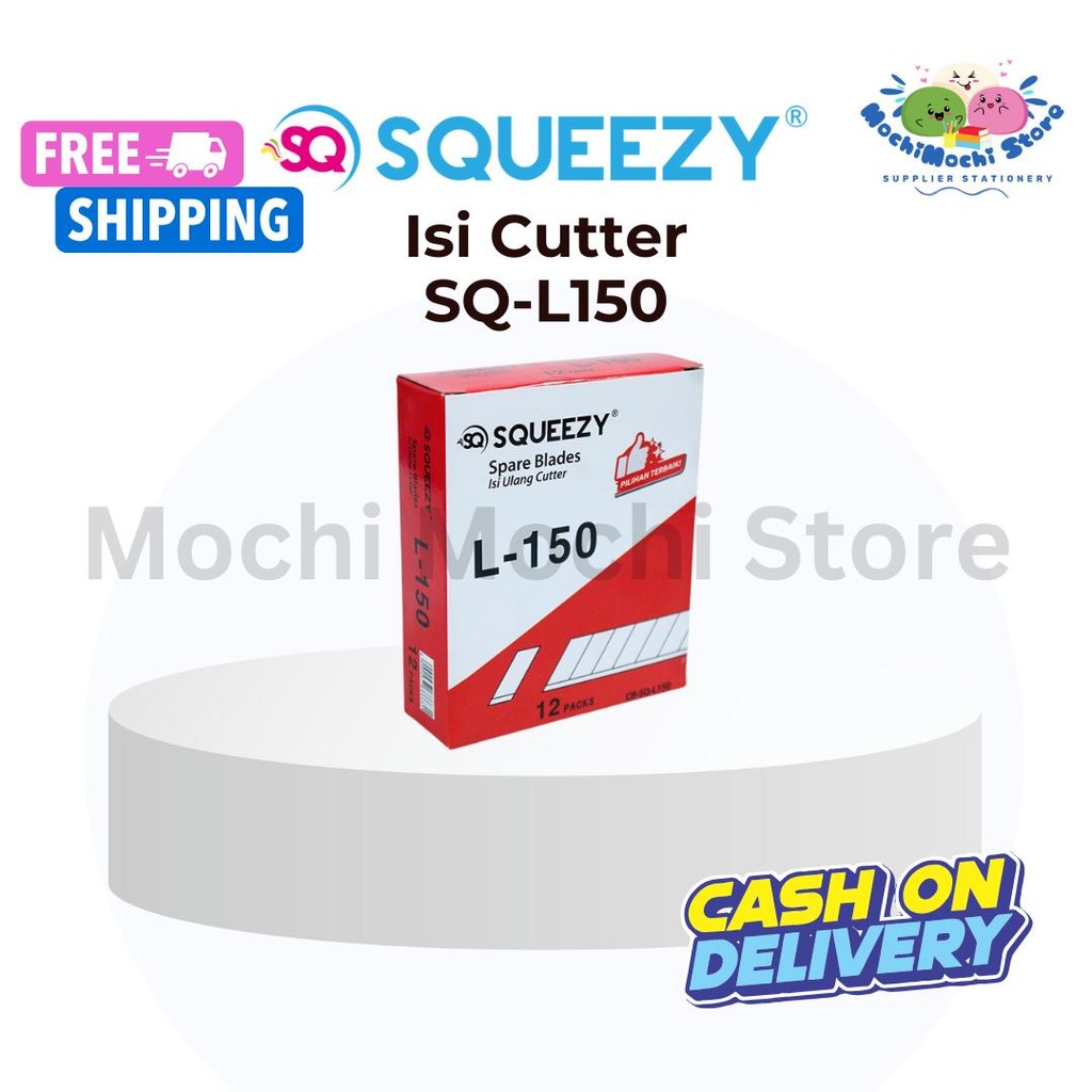 

Cutter Blade Refill Squeezy L-150 | Isi Pisau Pemotong Squeezy L-150 1 Tube/Kotak Isi 5 Pcs | Refill Cutter Squeezy L-150 | Isi Cutter Squeezy L-150