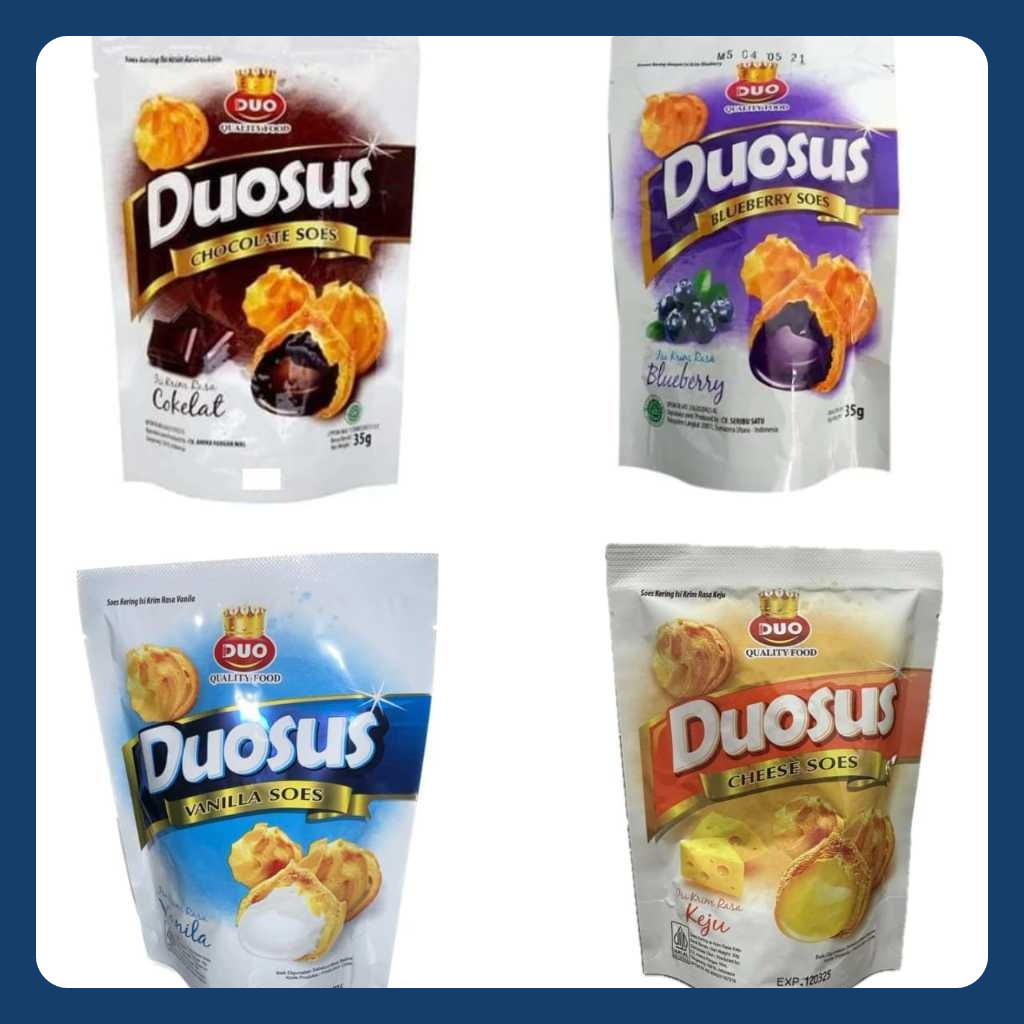 

DUOSUS Soes Isi 1 Dus Isi 30pcs - Sus Isi Kering Dengan Varian Rasa