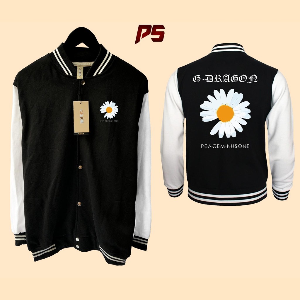 Jaket Varsity Gdragon Peaceminusone G Dragon Bigbang