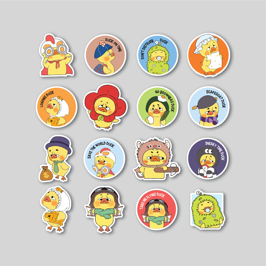 

Sticker Pack Upset Duck | Sticker Tumbler | Stiker Laptop Koper Helm