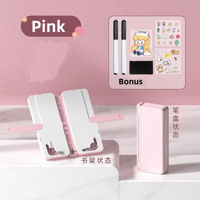 

[Promo] Kotak Pensil Lipat Multifungsi Dengan Papan Tulis Dan Tatakan Buku / Tempat Pensil Serbaguna / Kotak Pensil Anak Sekolah TK SD - Pink 1pc