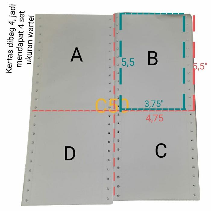 

TERLARIS! Kertas Komputer, Continuous Form rangkap 3, 3 ply , 3÷2, 3÷4 wartel - 3ply ÷ 2