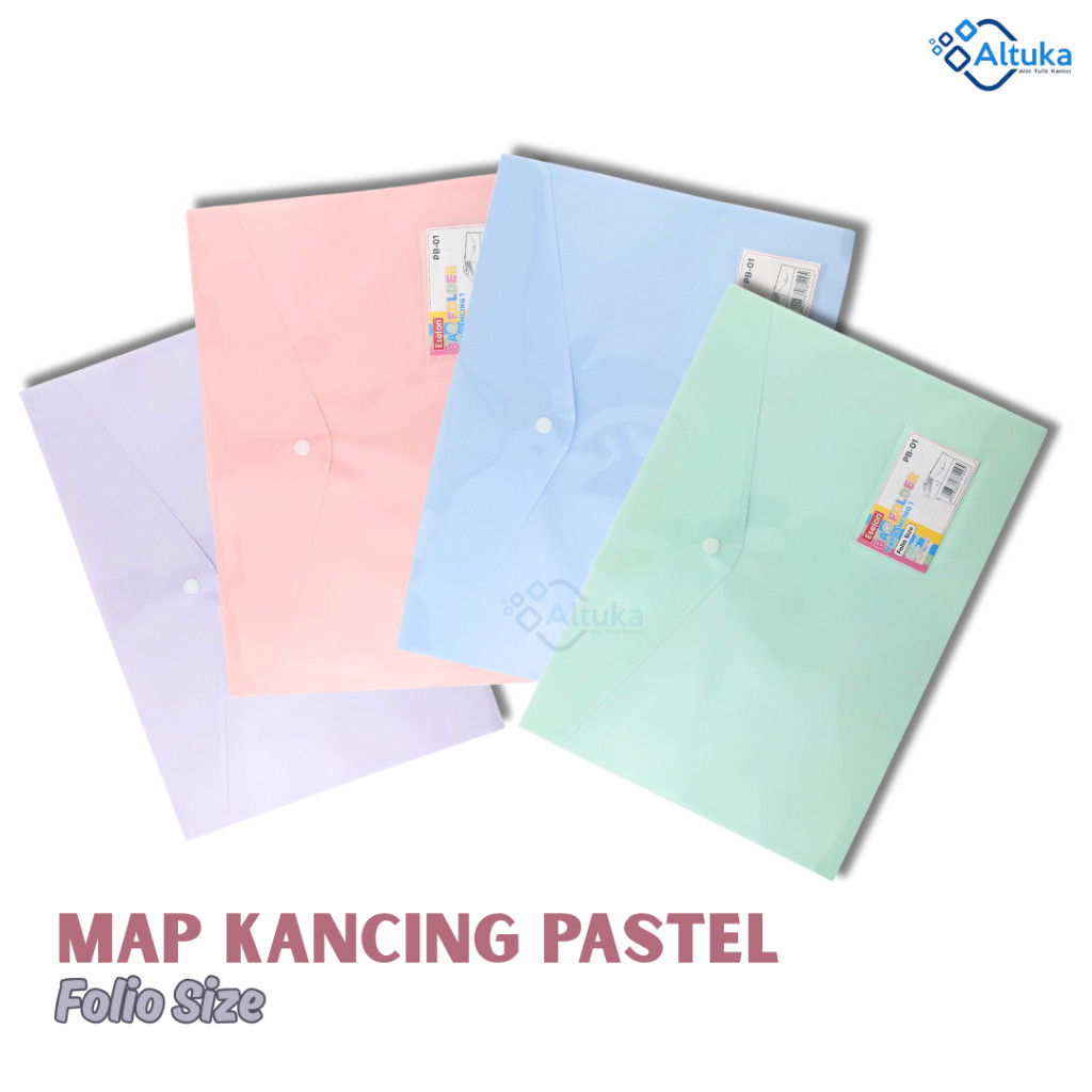 

Map Kancing 1 PASTEL Eselon PB-01 Ukuran Folio / Bag Folder / Map Dokumen Plastik