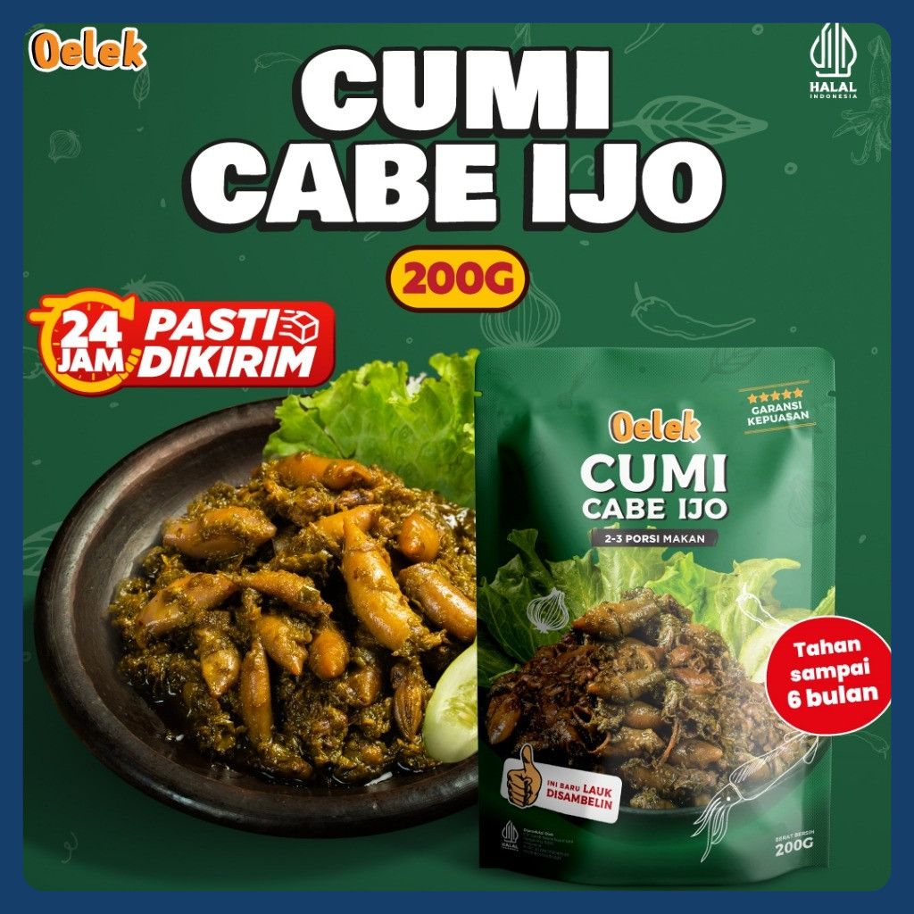 

Oelek Cumi Cabe Ijo Oelek / Lauk Cumi Cabai ijo / Lauk Siap Saji