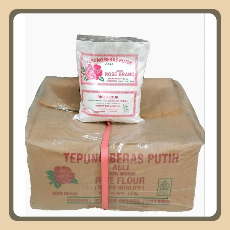 

ROSE BRAND TEPUNG BERAS PUTIH 500 GRAM (1 Dus isi 20bungkus)