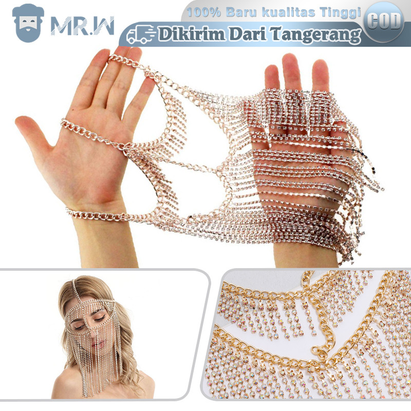 Cadar Rantai Aksesoris Mahkota Cleopatra Emas Cadar Rantai Arabian Aksesoris Cleopatra