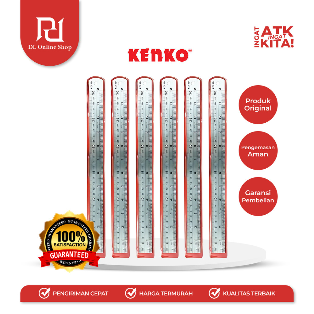 

KENKO PENGGARIS BESI/ STAINLESS STEEL RULER 30cm (1PC)