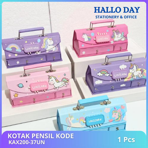 

COD HD Kotak Pensil Karton+Kode Kunci/Tempat Pensil/ Pensil Case Code Pin
