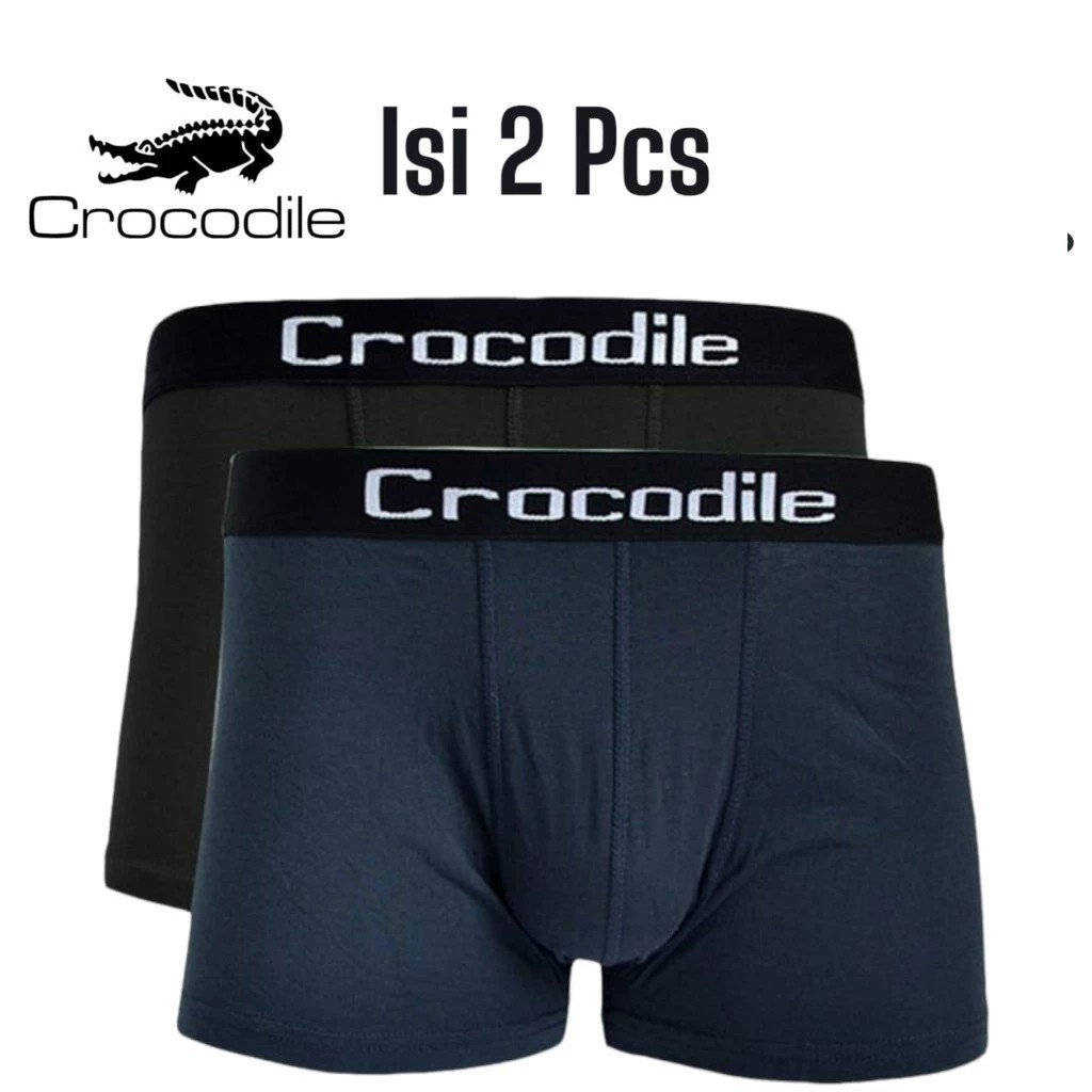 CELANA DALAM PRIA DEWASA BOXER CROCODILE 555-003 ORIGINAL (1BOX ISI 2 PCS) - SM