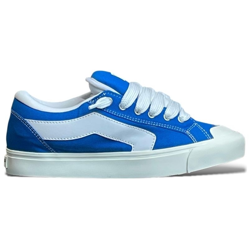 XternalStepSure - Sepatu Fat Shoes Sampoerna Biru Sepatu Gemuk Sneaker Pria Wanita Canvas Suede