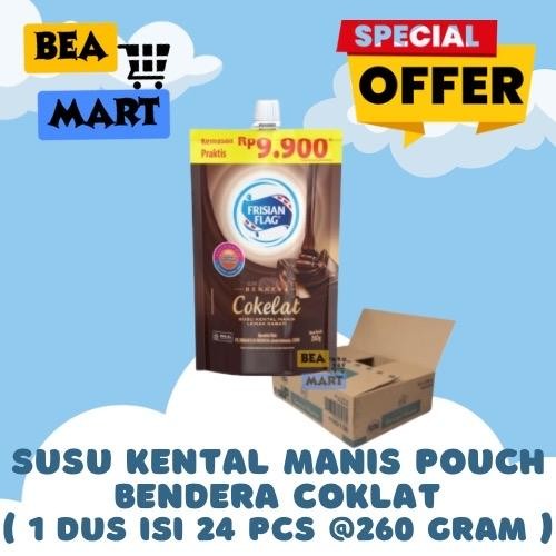 

Frisian Flag Bendera COKELAT 1 Dus Isi 24 POUCH x 240gr | SKM Susu Kental Manis Coklat Kemasan Ekonomis 1 Karton 240 gr gram