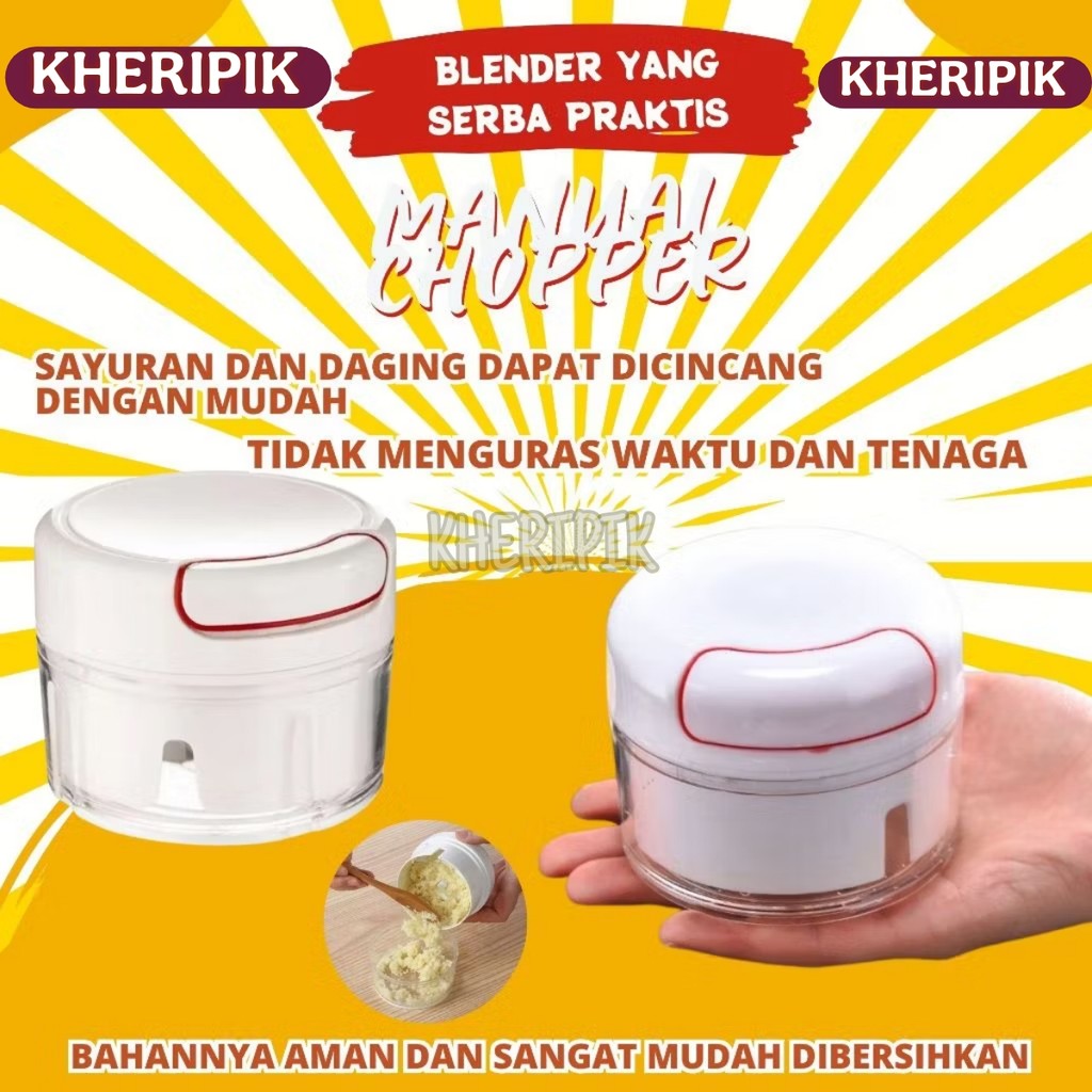 Blender Chopper Mini Pengupas Penghalus Bumbu Bawang Tarik Tangan Coper Manual Sayuran Buah A109
