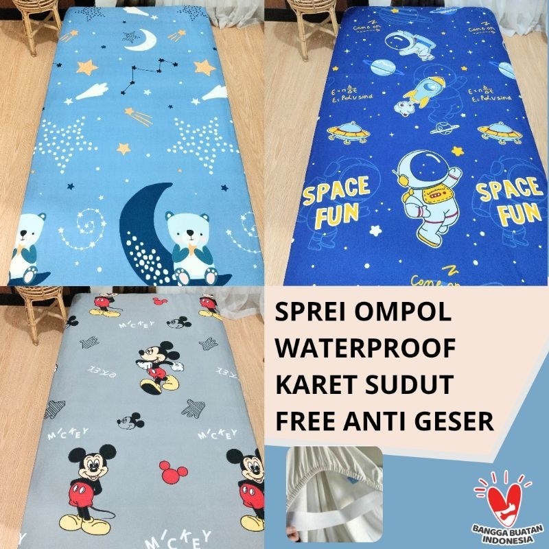 Sprei Ompol Waterproof 180 160 120 90 Karet Full Keliling