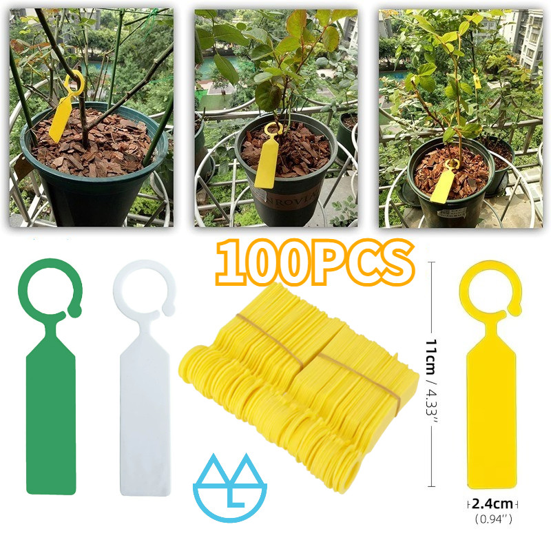 

100pcs 100pcs label tanaman waterproof Label Tag Tanaman Warna Name Tag Pohon label tanaman NKT