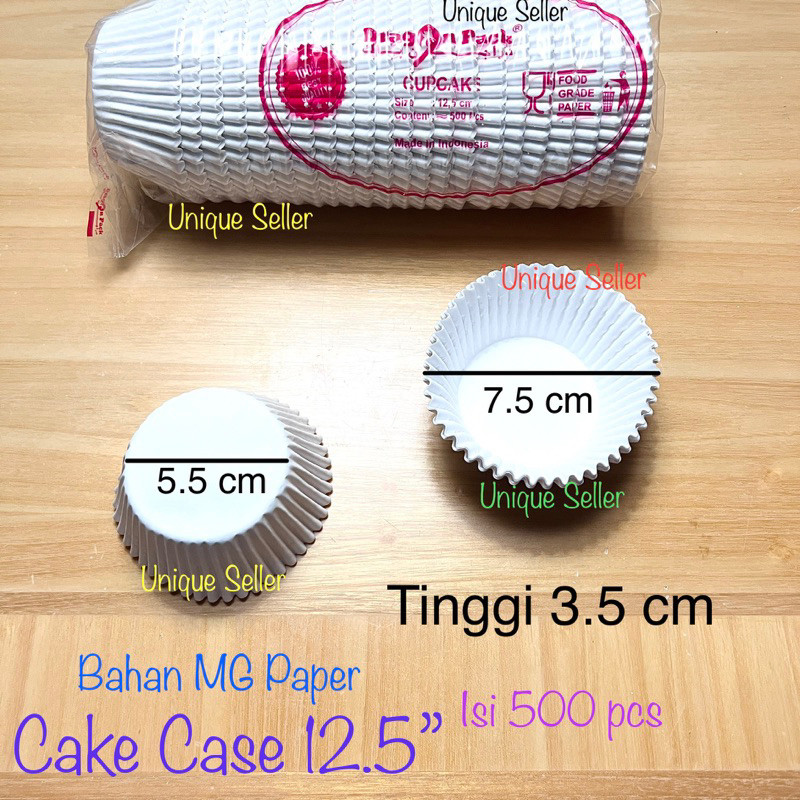 [Isi 500] Paper Cup Cake Case 12.5” PUTIH Base 5.5 cm isi 500 / Kertas Alas Kue 12.5 / Paper Cup Cas