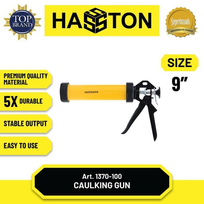 Hasston 1370-100 Tembakan Lem Kaca Silikon Sealent Caulking Gun