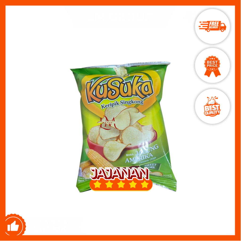 

[SERBA 2000] Kusuka Keripik Singkong Rasa Jagung Amerika/Ayam Madu/Sapi Panggang 1 pcs 20gr Jajanan Termurah