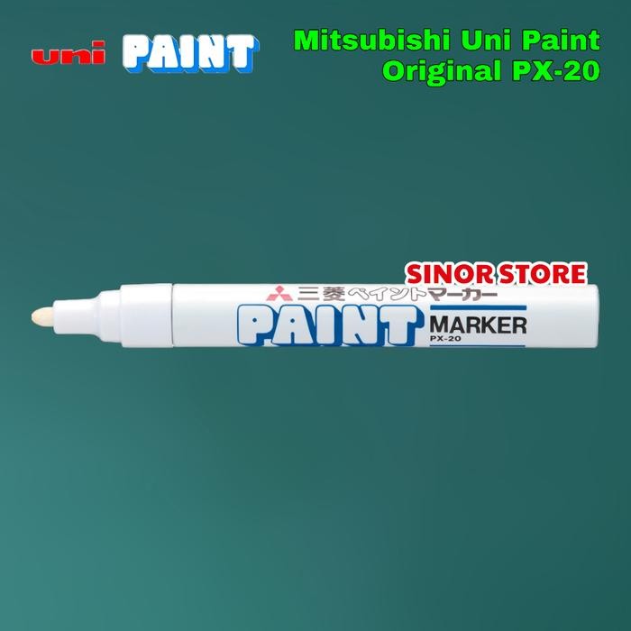 

UNI PAINT Marker Mitsubishi PX-20 Spidol Permanent Oil Based - PUTIH (PX20.1) BEST SELLER