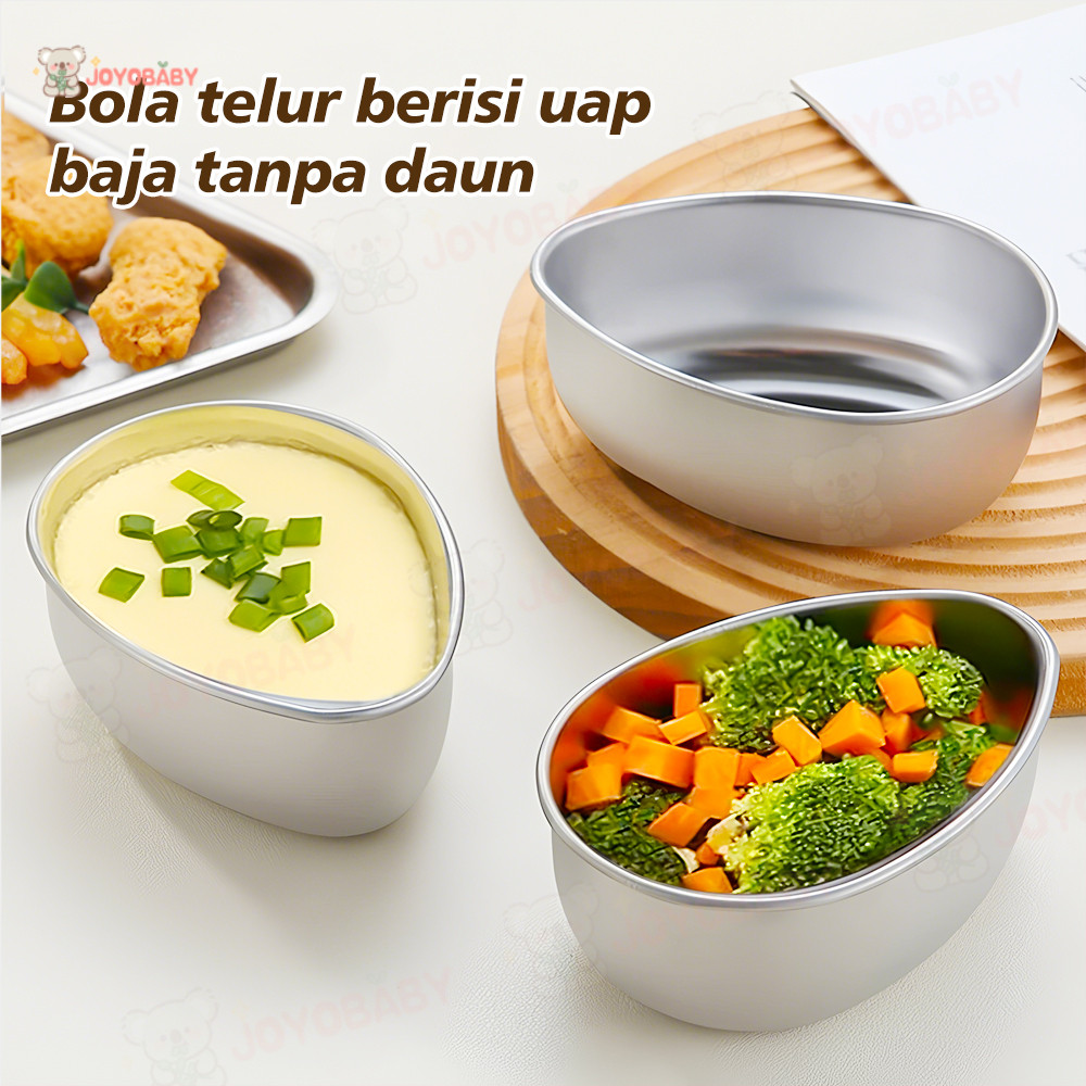 Joyobaby Mangkok Kotak Kukus Panci Serbaguna Mangkuk Telur Kukus Stainless Steel
