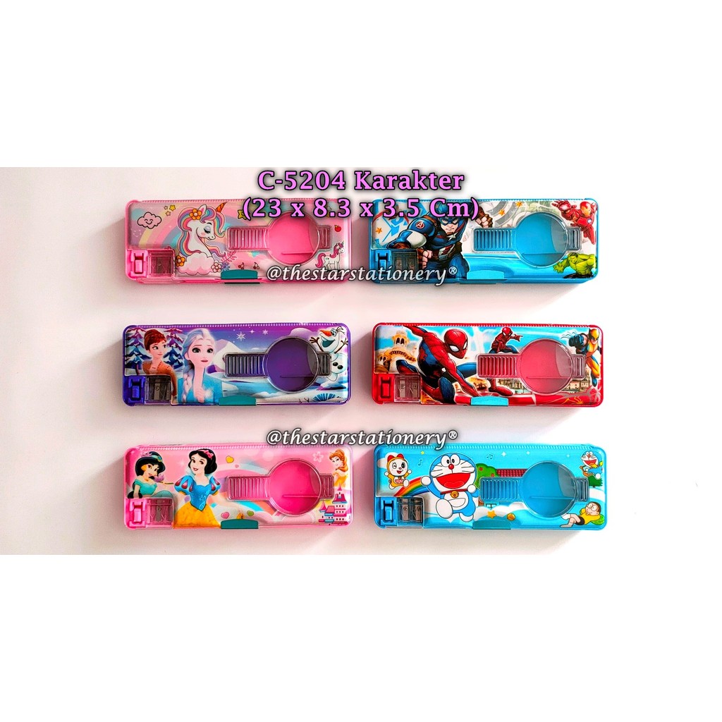 

(1 Biji) Kotak Pensil Magnet Mika 23*8.3*3.5 Cm / Kotak Pensil Magnet GXIMP C-5204 Karakter