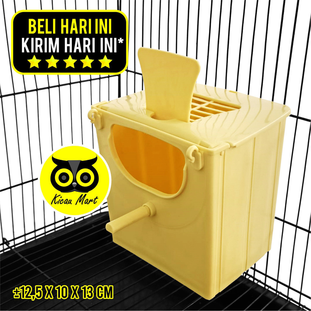 KICAU MART Glodok Kotak Plastik Tempat Telur Burung Ch Nest Box Kotak Sarang Burung Kenari Finch Emp