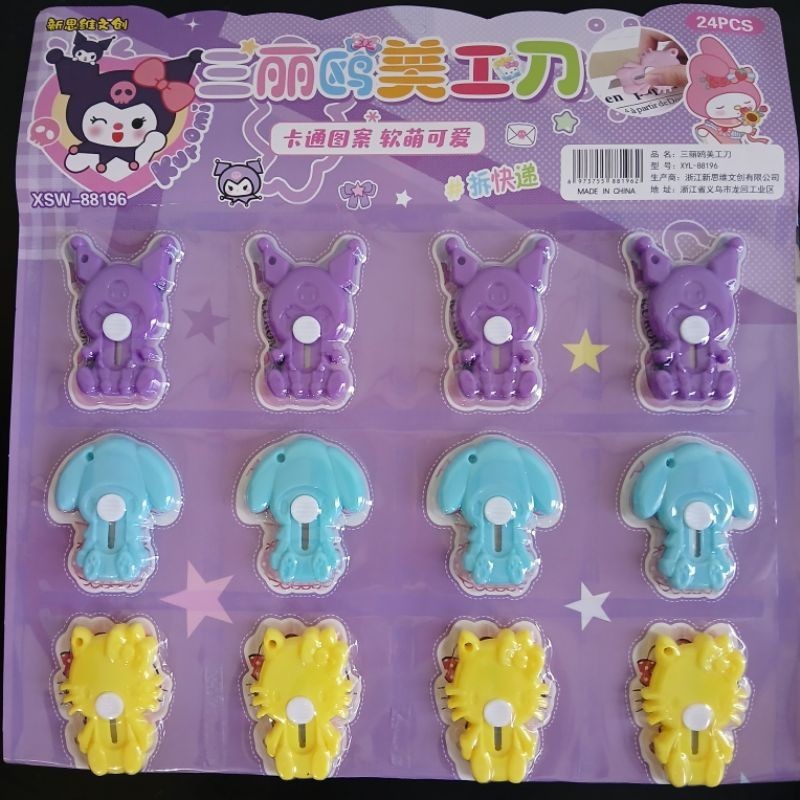 

cutter sanrio 1pcs peralatan sekolah anak